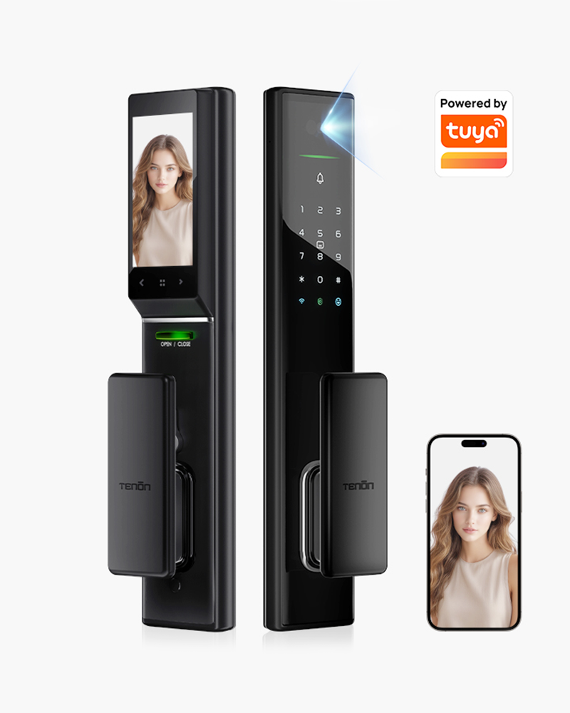 Alternative view of Tuya 3D Face Smart Lock - Wi-Fi Biometric Push-Pull Door Lock with Data Storage