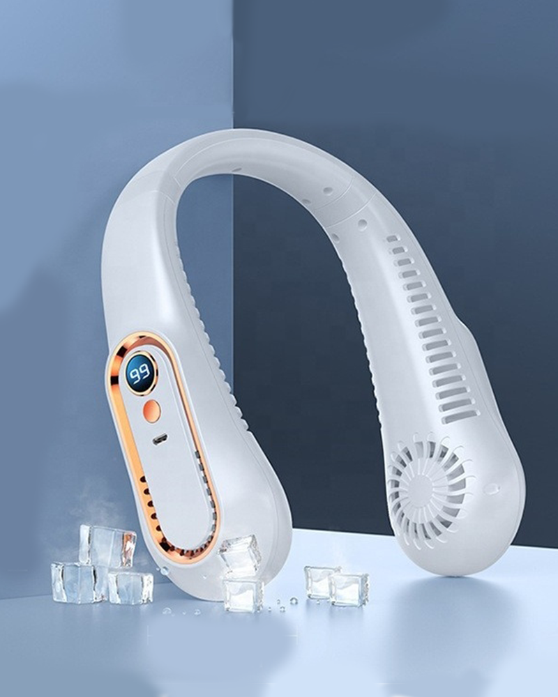 Wearable Neck Fan Rechargeable USB Portable - Bladeless Cooling for Outdoor & Travel