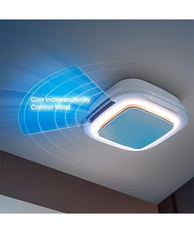 Smart Square Ceiling Fan with Light - Modern Bladeless Chandelier - Image 3