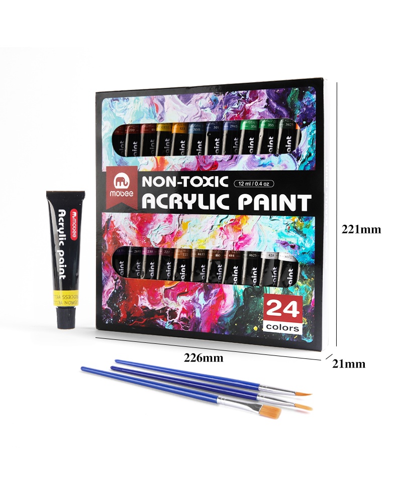 Alternative view of Acrylic Paint Set - 24 Colors (12ml/0.4oz Tubes) with Rich Pigments for Artists