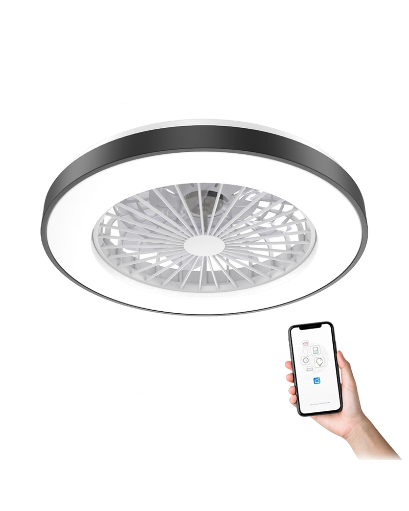 20 in. White Flush Mount Leaf Ceiling Fan with Integrated LED Included with Remote