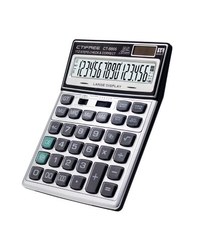Alternative view of CTIFREE 16-Digit Desktop Calculator - Dual Power Solar & Battery for Office & Home