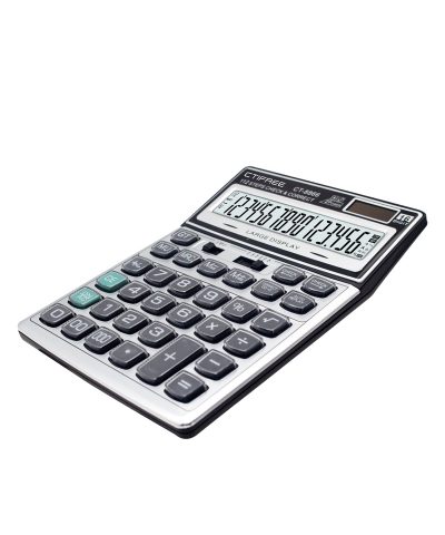 CTIFREE 16-Digit Desktop Calculator - Dual Power Solar & Battery for Office & Home - Image 3