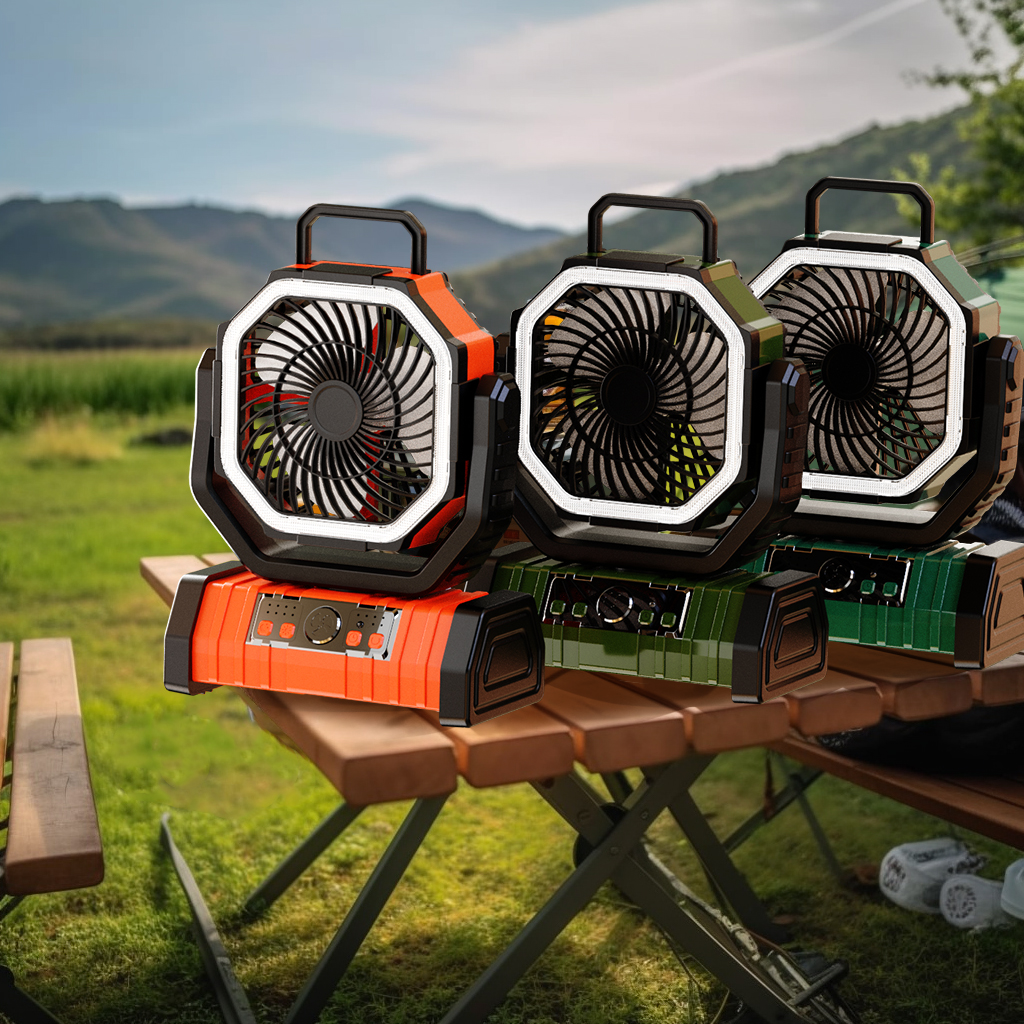 Alternative view of 20,000mAh Portable Camping Fan with LED Light, Remote & 4 Ultra-Quiet Speeds