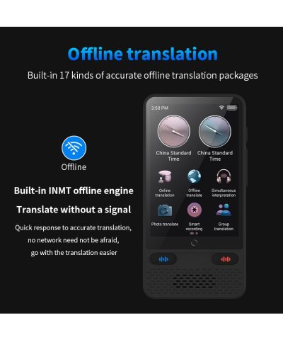Portable AI Voice Translator - 138 Languages Online & Offline Real-Time Two-Way Wi-Fi Traductor - Image 4
