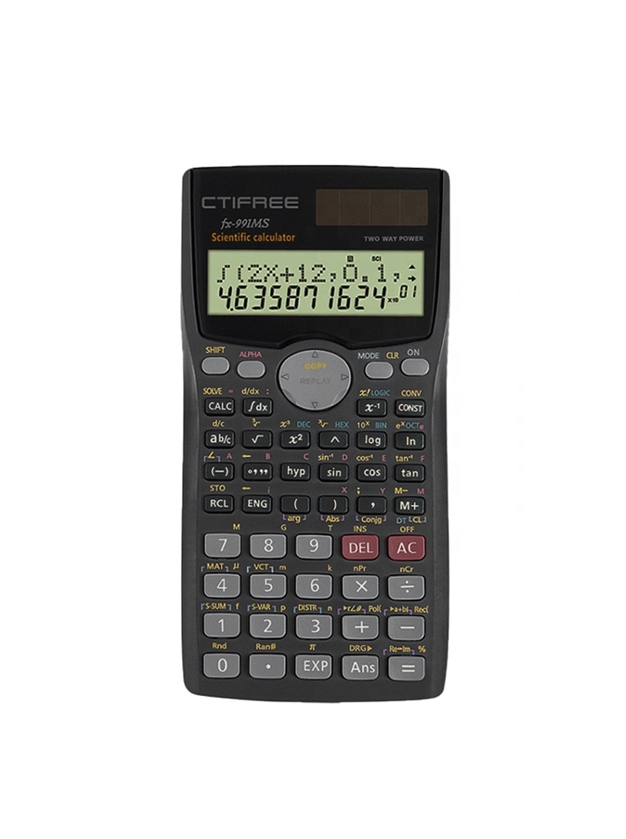 FX-991MS Scientific Calculator – 401 Functions, Dual Power, 2-Line Display