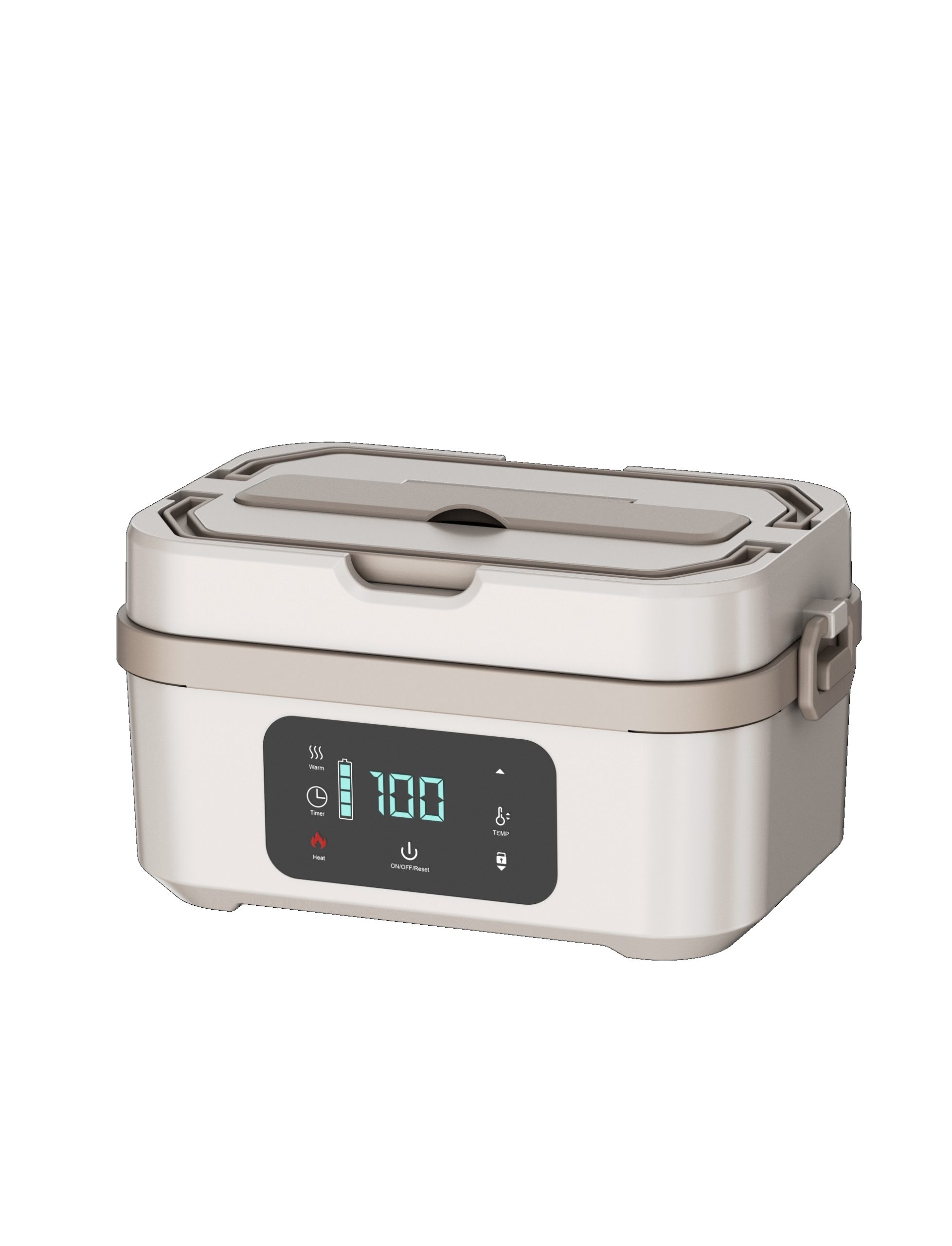 USB-C Rechargeable Electric Lunch Box - 60W Fast-Heating, 1.35L Stainless Steel, Adjustable Temperature Control