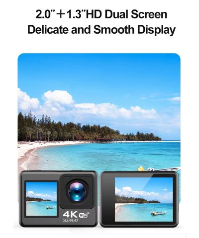 4K 60FPS Waterproof Action Camera with Touch Screen & Wi-Fi for YouTube Vlogging - 170° Wide-Angle - Image 7