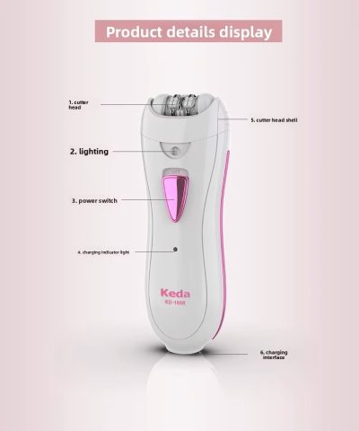 Rechargeable Epilator for Women | Facial & Body Hair Remover with LED Light - Image 8