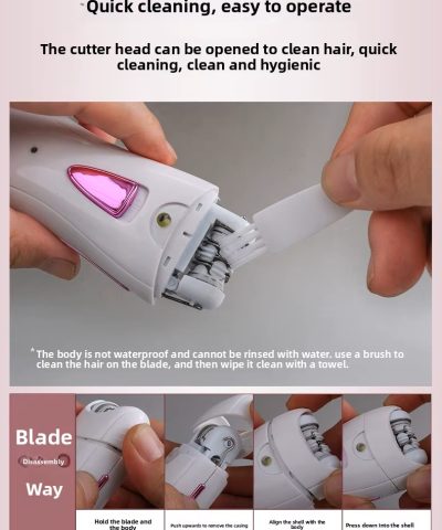 Rechargeable Epilator for Women | Facial & Body Hair Remover with LED Light - Image 6