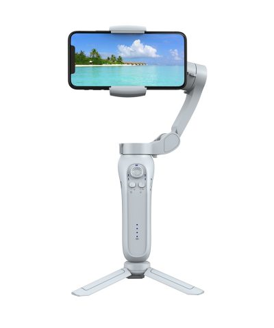 L7Bpro AI Face Tracking Phone Stabilizer Gimbal with Tripod & Light - Foldable 3-Axis Selfie Stick