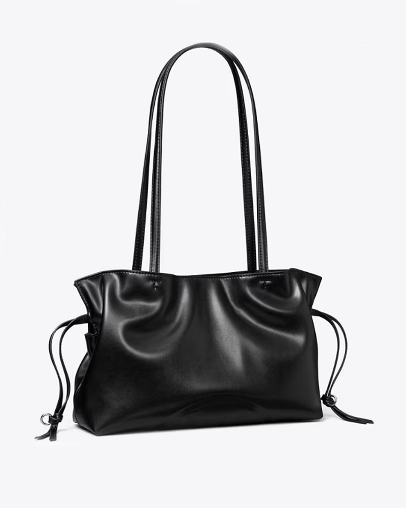 Alternative view of Tory Burch Small Ella Natuura™ Drawstring Tote in Black