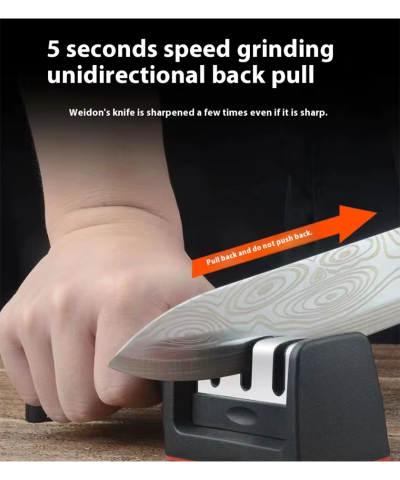 4-in-1 Manual Knife Sharpener | For Knives & Scissors, Dishwasher Safe - Image 4