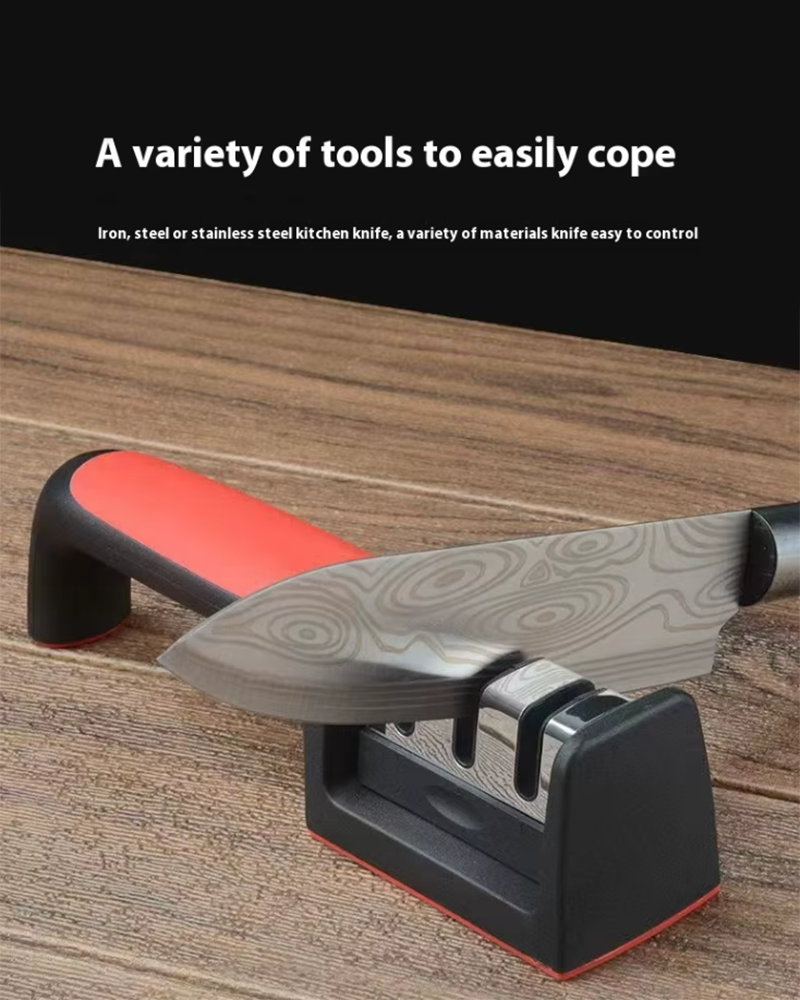 4-in-1 Manual Knife Sharpener | For Knives & Scissors, Dishwasher Safe