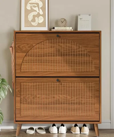 Rustic Shoe Storage Cabinet