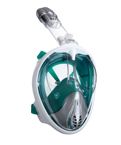 M6112 Full Face Snorkel Mask | Anti-Fog Panoramic Dive Mask with Dry Top Snorkel