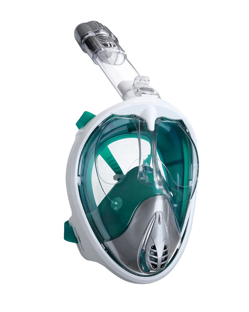 M6112 Full Face Snorkel Mask | Anti-Fog Panoramic Dive Mask with Dry Top Snorkel