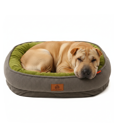 Heated Pet Bed Indoor - Adjustable Temperature & Timer, Chew Resistant, Washable for Dogs & Cats