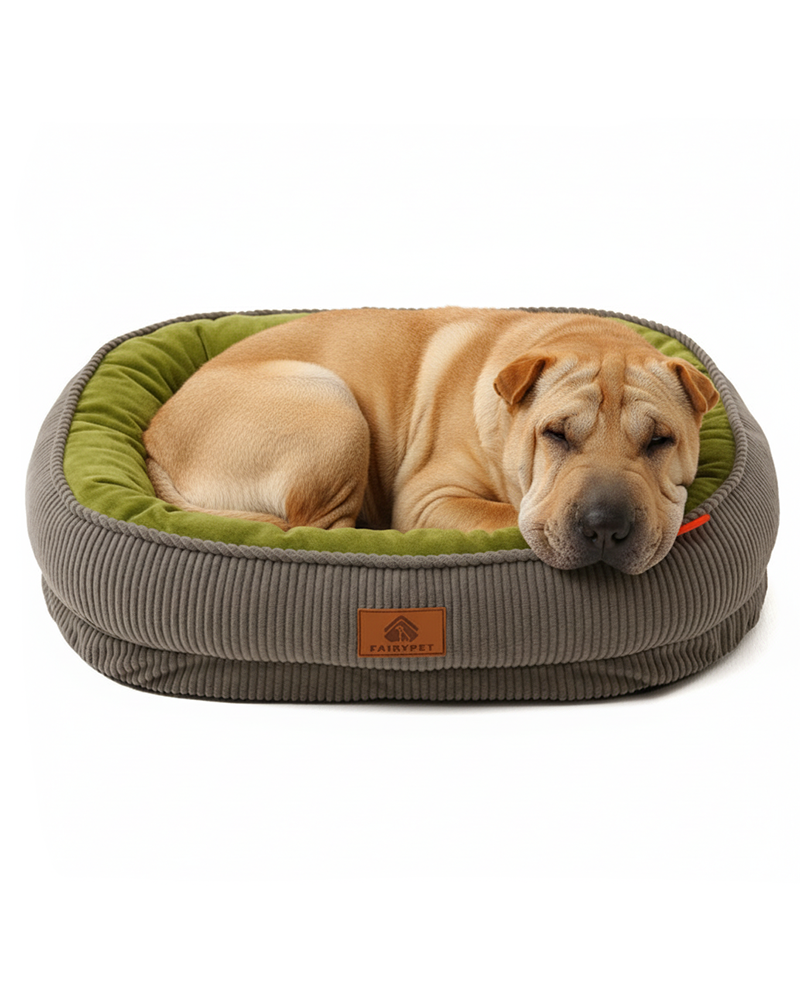 Heated Pet Bed Indoor - Adjustable Temperature & Timer, Chew Resistant, Washable for Dogs & Cats