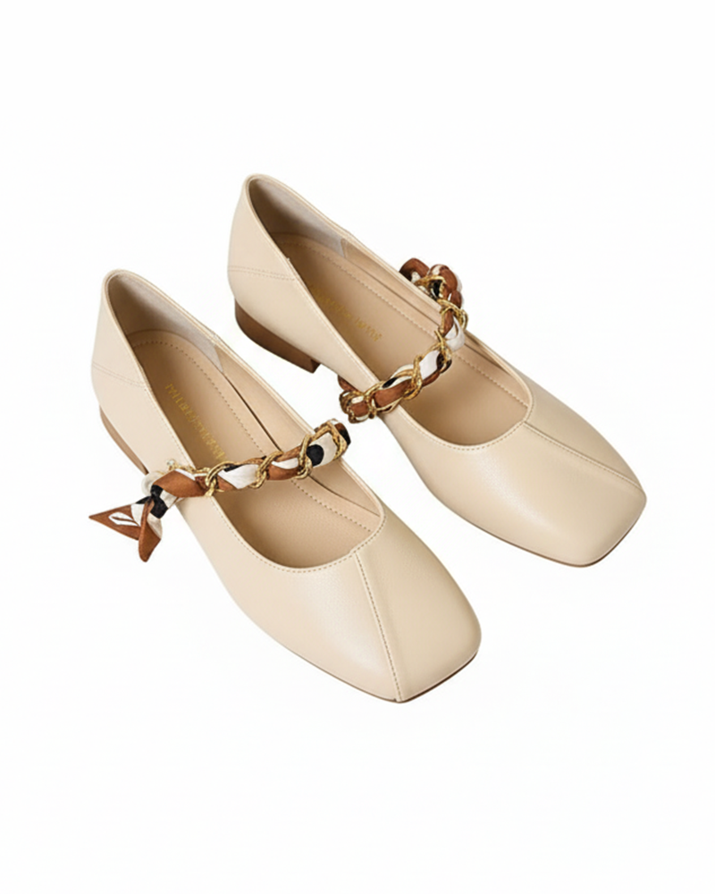 Alternative view of Mary Jane Flats Breathable Soft Autumn Shoes with Elastic Band Closure