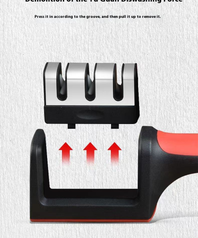 4-in-1 Manual Knife Sharpener | For Knives & Scissors, Dishwasher Safe - Image 5