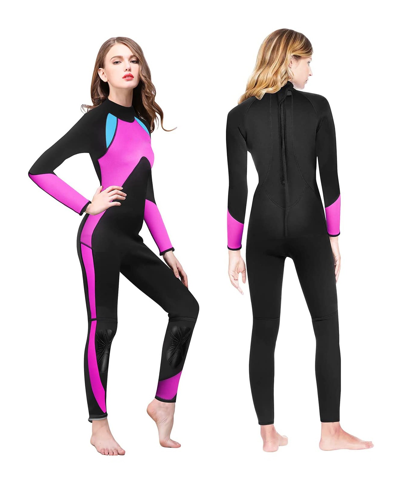 Women's 3mm/5mm Neoprene Wetsuit | Long Sleeve Full Body Surf & Scuba Suit