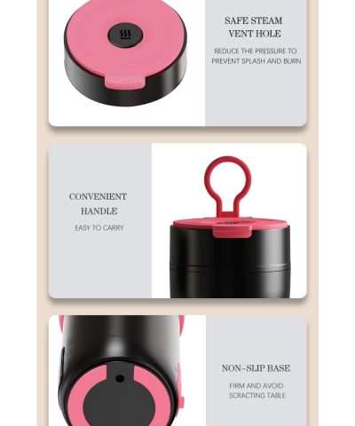400ml Portable Electric Kettle | 304 Stainless Steel & 4 Temp Settings