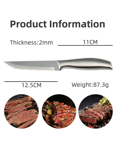 Stainless Steel Steak Knife Set | 3.5" Razor-Sharp Serrated Edge & Dishwasher Safe - Image 5