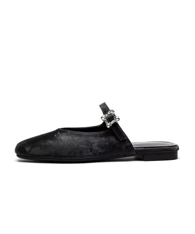 Women's Square Toe Flip Flops | French Style Satin Slip-On Shoes for Spring & Summer