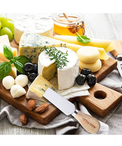 Alternative view of 4-Piece Cheese Knife Set | Stainless Steel with Wood Handles