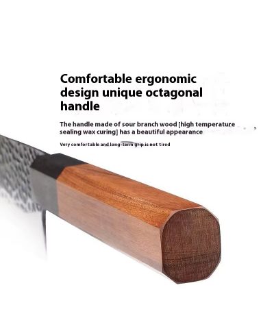 8-Inch Damascus Santoku Knife | 90Cr18MOV Steel, Olive Wood Handle