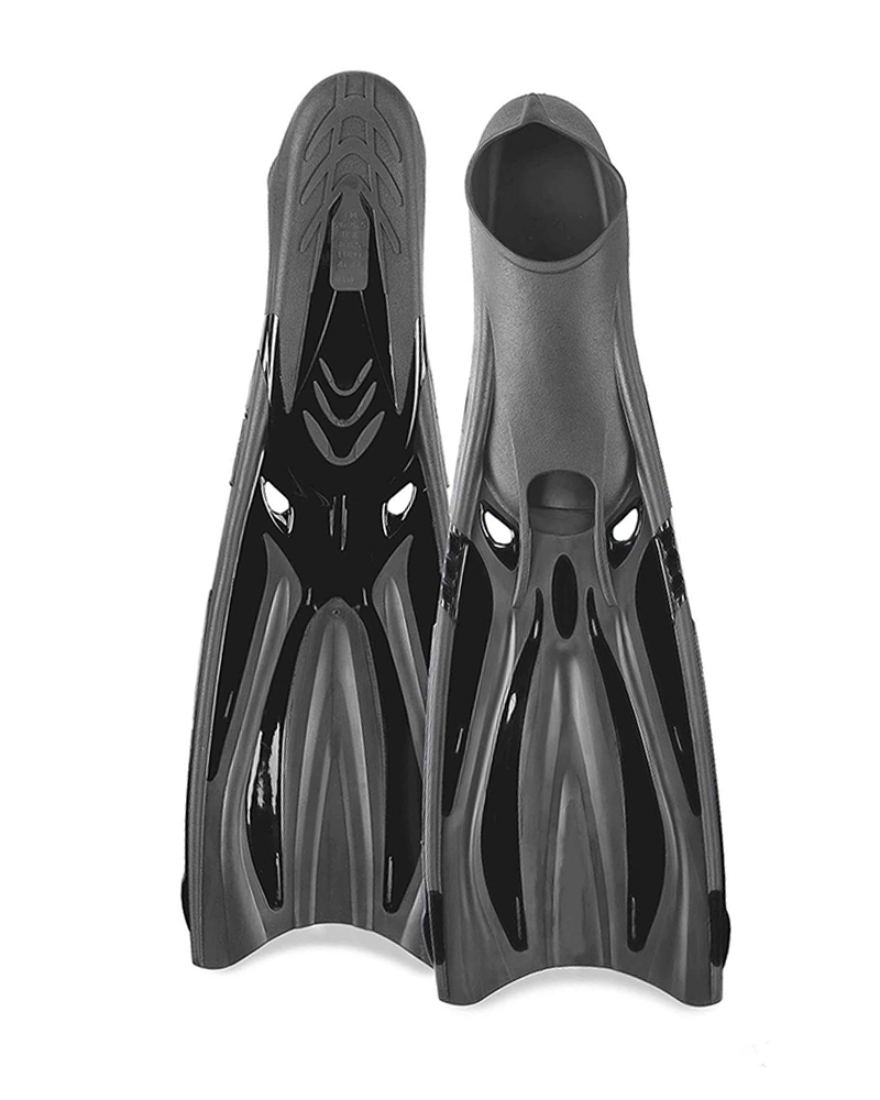 Full Foot Freediving Fins F615 | Lightweight Rubber Scuba & Snorkeling Fins for Adults