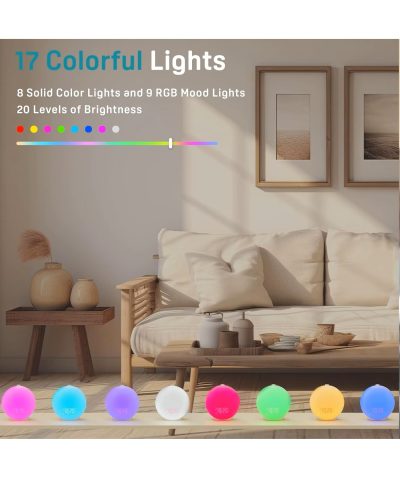 Smart Sunrise Alarm Clock with FM Radio & 7 Nature Sounds - Portable Wake-Up Light for Kids & Adults - Image 6