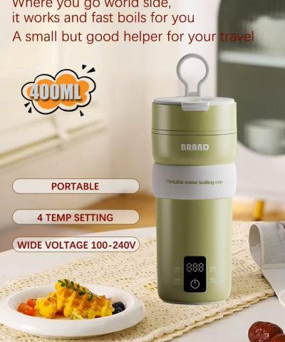 400ml Portable Electric Kettle | 304 Stainless Steel & 4 Temp Settings - Image 10