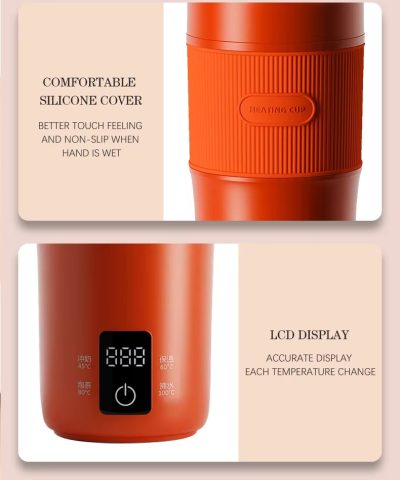 Portable Car Kettle 400ml Travel Mug for Coffee, Tea & Baby Milk