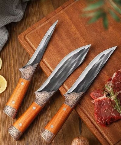 Professional Boning Knife Set | Stainless Steel Butcher Knives with Ergonomic Handles