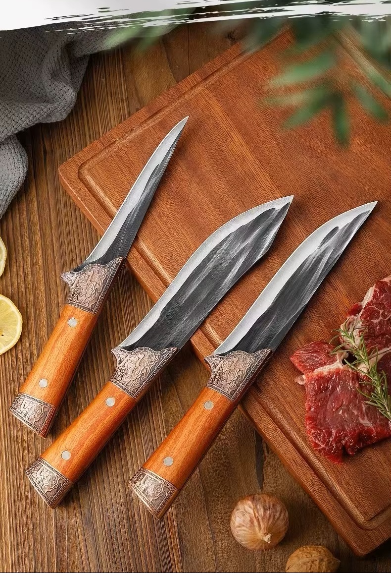Professional Boning Knife Set | Stainless Steel Butcher Knives with Ergonomic Handles