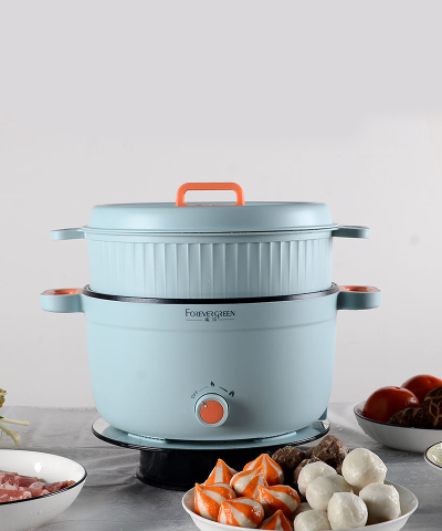 3.9L Multifunction Electric Cooker with Steamer - 1000W Stainless Steel Pot for 3-4 People