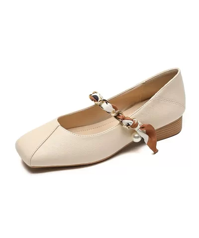 Mary Jane Flats Breathable Soft Autumn Shoes with Elastic Band Closure