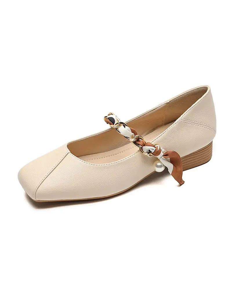 Mary Jane Flats Breathable Soft Autumn Shoes with Elastic Band Closure