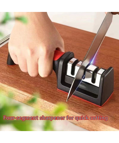 4-in-1 Manual Knife Sharpener | For Knives & Scissors, Dishwasher Safe - Image 6