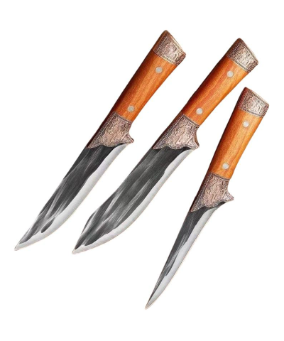 Professional Boning Knife Set | Stainless Steel Butcher Knives with Ergonomic Handles