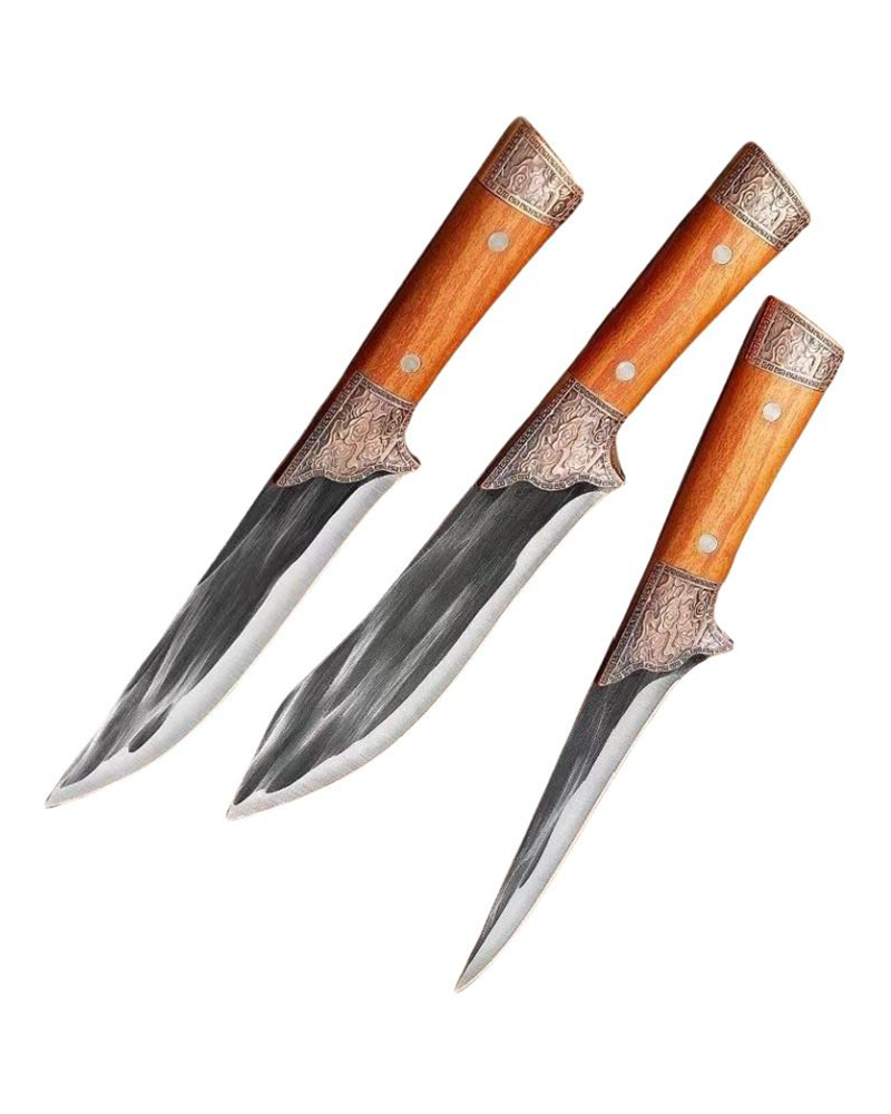 Professional Boning Knife Set | Stainless Steel Butcher Knives with Ergonomic Handles
