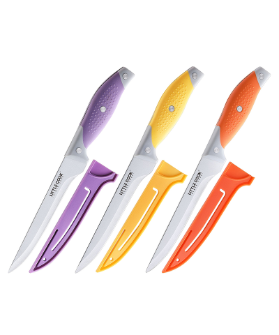 3-Piece Boning Knife Set | 6-Inch Stainless Steel Fillet Knives
