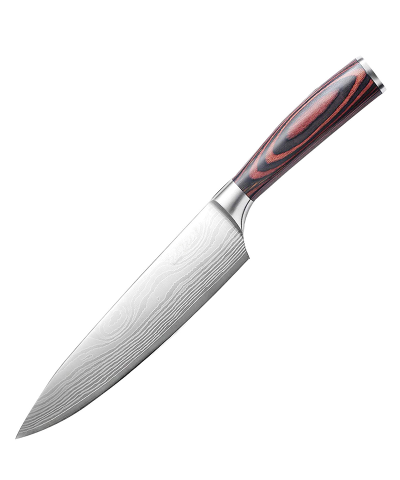 8-Inch Damascus Chef Knife | High Carbon Stainless Steel, Laser Pattern