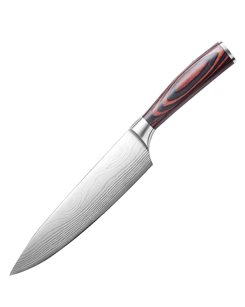 8-Inch Damascus Chef Knife | High Carbon Stainless Steel, Laser Pattern