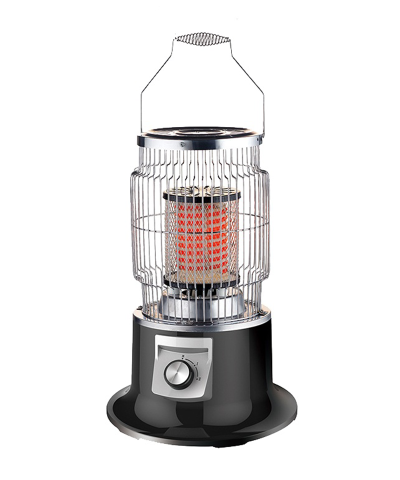 2000W Retro Carbon Fiber Electric Heater - Fast Heating, Portable, Overheat & Tip-Over Protection