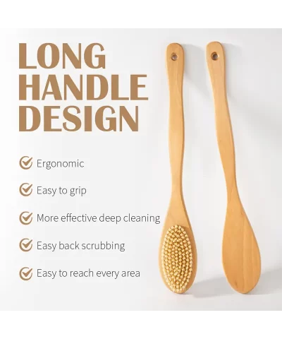 Natural Boar Bristle Body Brush - Exfoliating & Cellulite Care - Image 4