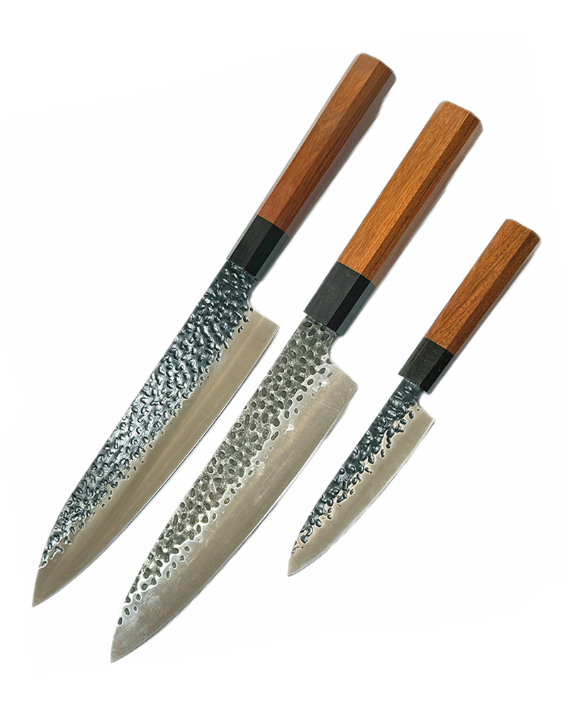 8-Inch Damascus Santoku Knife | 90Cr18MOV Steel, Olive Wood Handle