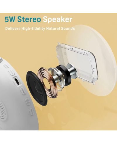 Smart Sunrise Alarm Clock with FM Radio & 7 Nature Sounds - Portable Wake-Up Light for Kids & Adults - Image 4
